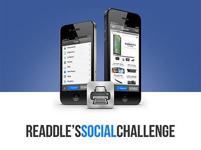 Readdle's Social Challenge application challenge device facebook like printer pro promo readdle social