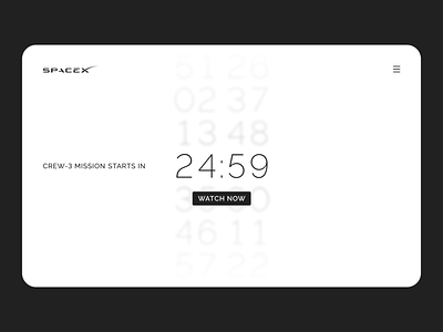 #dailyui #014 Countdown Timer 014 countdown dailyui figma rocket space spacex timer ui