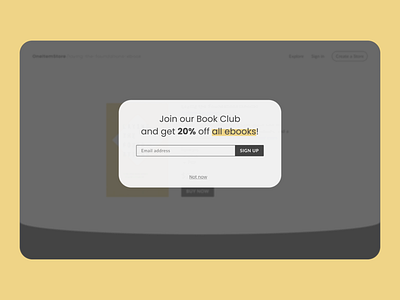 #dailyui #016 Pop-Up / Overlay 016 book coupom dailyui discount figma off overlay popup promotion ui