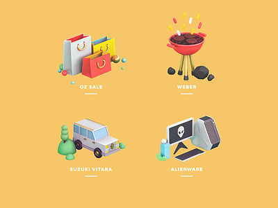 McDonald's icons 3d animation art c4d cinema4d design graphic design icon icons illustration motion graphics render
