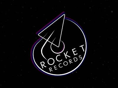 Rocket Records branding design graphic design illustration logo records rocket vector