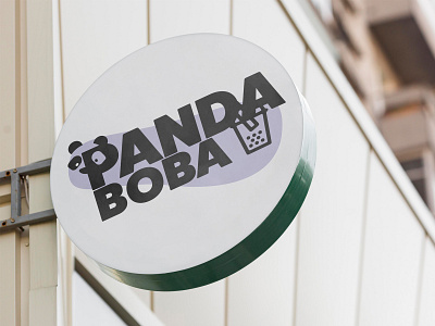 Panda Boba boba branding dailylogochallenge design graphic design logo panda vector