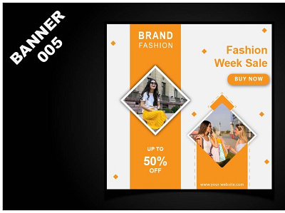 Banner Ads On Fashion Week Sale banner banner ads banner design banner in illustrator fashion week sale banner