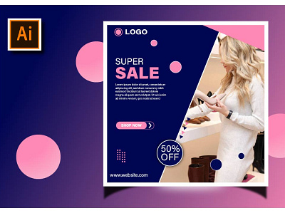 Super Sale Ad Banner Design ads design banner banner ads banner ads design banner design banner in illustrator banner post design illustration logo