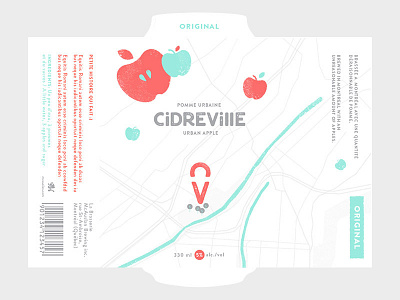 Cidreville alcohol apple beverage branding cider cidre city montreal packaging