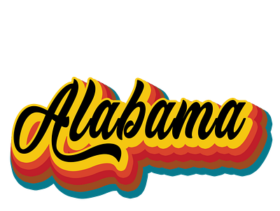 Retro Alabama alabama design graphic design illustration retro desighn typography vector