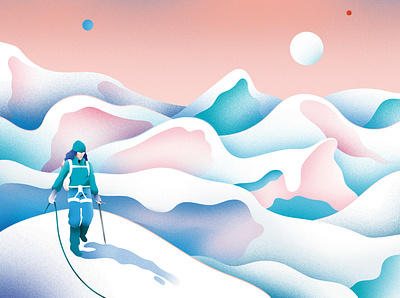 Glacier illustration artwork drawing illustration mountain