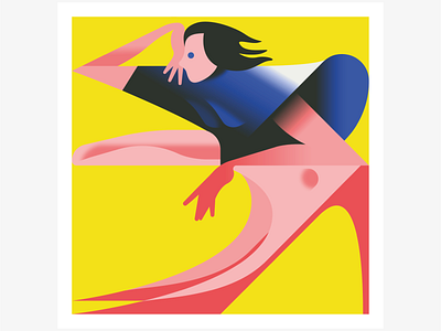 A seated figure adobeillustrator character contemporaryillustration editorialillustration gradient vectorart