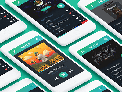 Music App UI apple deezer experience interface music pandora songs spotify streaming ui uiux user