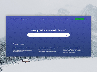 Theme for Zendesk [WIP] design hero image pattern search ui web zendesk