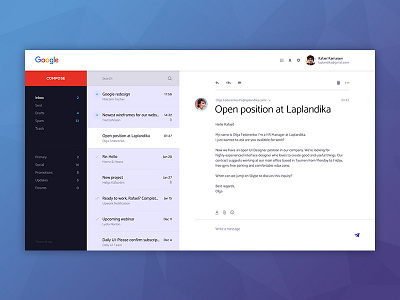 Gmail — Redesign concept