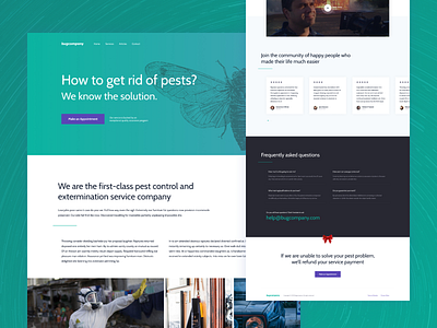 Pest control Landing page