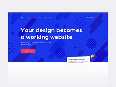 Web service header agency creative design home ui ux web