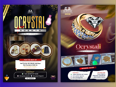 Ocrystal Flyer Ad. banner branding design flyer graphic design illustration