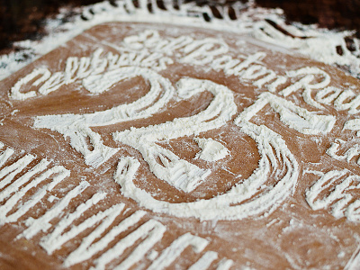 Flour Power! graphic design hand drawn lettering mixed media typography