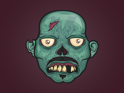 Zombie Bald dead monster vector zombie