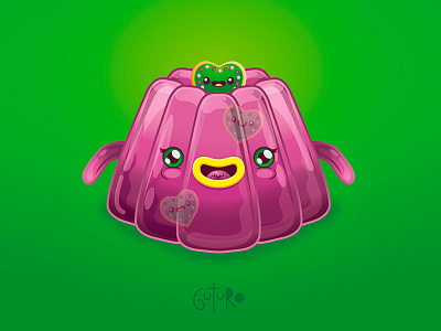 Gutina candy character cute jelly sweet vector