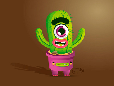 Cactus de abrazos cactus character plant vector