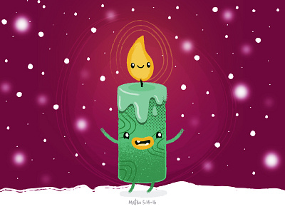 Candle candle character christmas cute guturo kawaii light vector