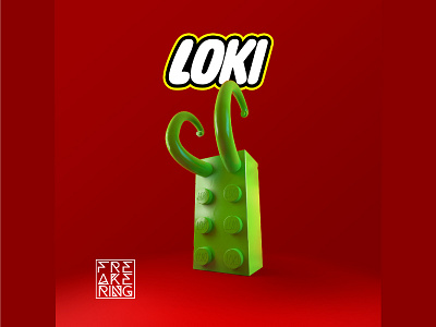 Freakering's - Loki 3d art branding brick bricks build c4d crossover design freakering game god illustration lego logo loki movie thor