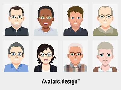 Avatars collection 2d avatar avatars character face faces flat illustration