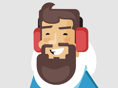 Guy3 animation avatar beard character design eskimo guy hipster illustration winter