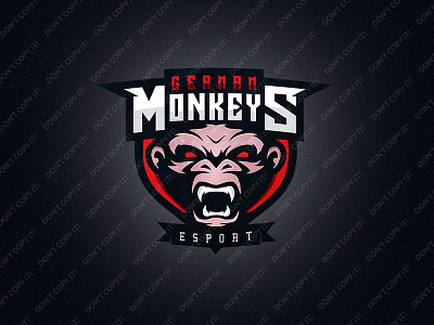 German Monkey - esport logo clan design esport gaming klan logo sport