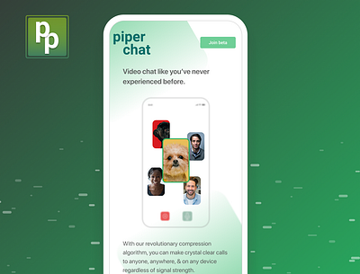 Piper Chat app design minimal ui ux