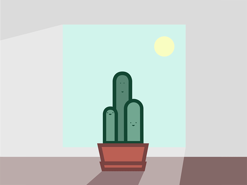 Dancing Cacti cactus dancing happy houseplants plants window
