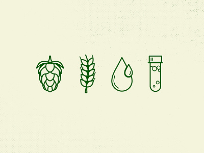 Beer Brewing Icons beer brewery brewing founders hops iconography icons malt water yeast
