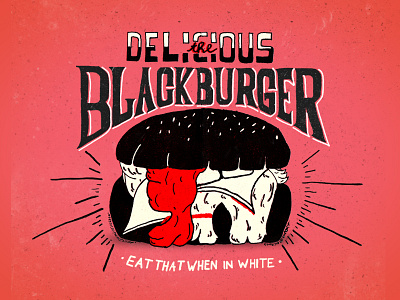 Black Burger hand lettering illustration lettering typography