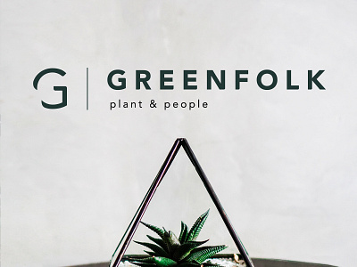 Greenfolk logo branding logo plant typography