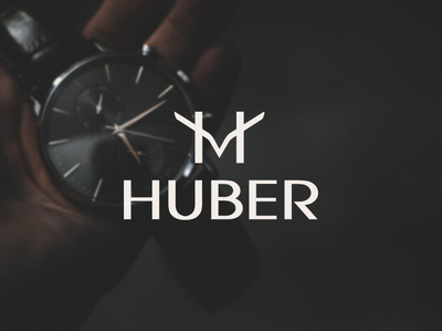 Huber brand design branding graphicdesign logo logodesign logotype luxury masculine monogram time watch watches