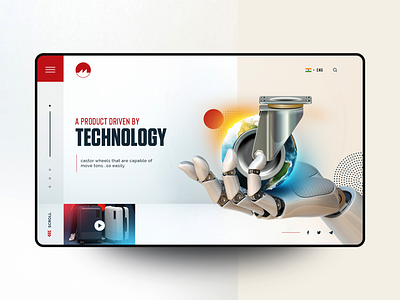 Muvtons: Castor Wheels Manufacturer | UI Concept castor clean design experience graphic homepage inspiration interface landing minimal page product ui user ux web website wheels