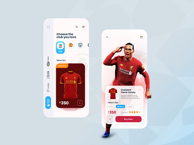 Fifa Club Kit - UI Concept android app branding design ecommerce experience fifa football interface ios liverpool manchester city manchester united minimal product soccer ui user ux web