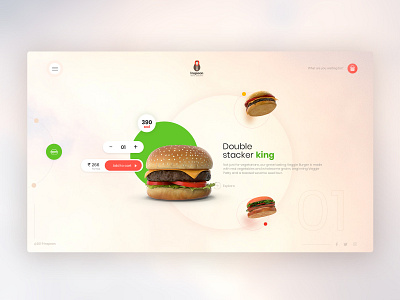 UI Concept - Burger Landing Page burger ui design design food delivery concept ui design uiux website concept website design