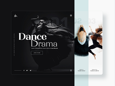 Dance School homepage | Daily UI class dance design homepage school ui user interface ux web web apps website