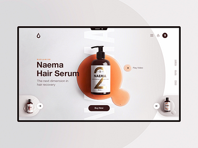 Hair Product Concept | Daily UI clinic daily design drug ecommerce hair medical medicine serum ui ux web website
