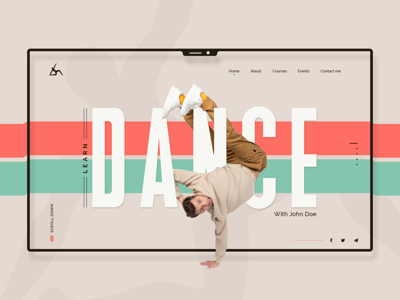 Dance Class Website | UI Concept ideas concept experience art design web user interface music ux ui website dance