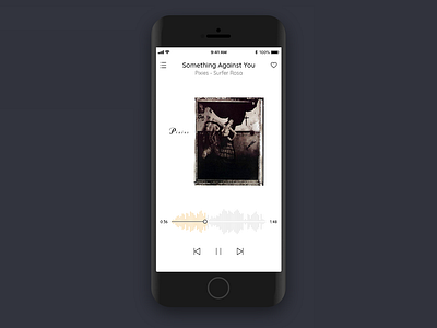 Music player adobe xd app daily ui 009 minimalist music player ui