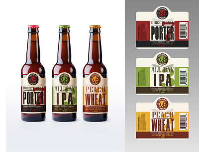 Craft Beer Labels for Vernal Brewing Company beer brewing colorfull craft design graphic design ipa label porter typography vector wheat