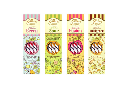 Packaging for a line Organic Candy sticks