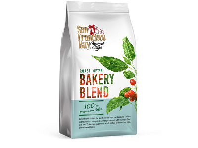 Packaging for San Francisco Bay coffee design graphic design illustration natural packaging watercolor