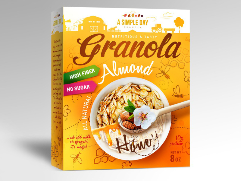 Packaging for Granola A Simple Day by BrSav on Dribbble