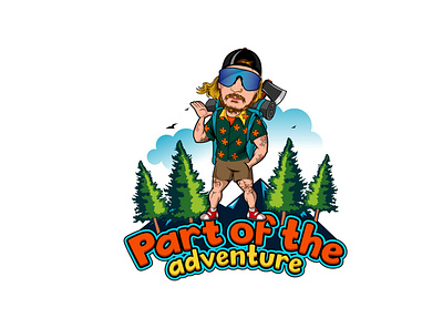 Adventure Character Logo adventure branding caricature character graphic design logo mascot travel logo