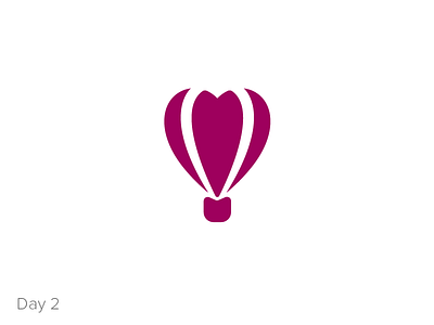 Day 2 - love air balloon dailylogochallenge fly heart hot hot air balloon icon illustration logo design love mark