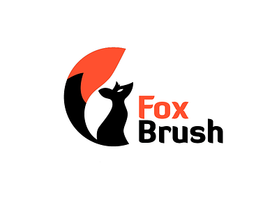 Day 11 - Fox Brush animal brush dailylogochallange fox logo logos mark orange