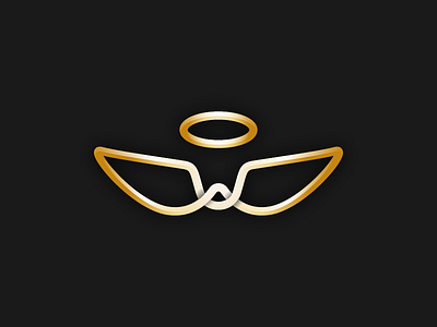 Day 14 - Angel angel dailylogochallange gold logo logos mark wings