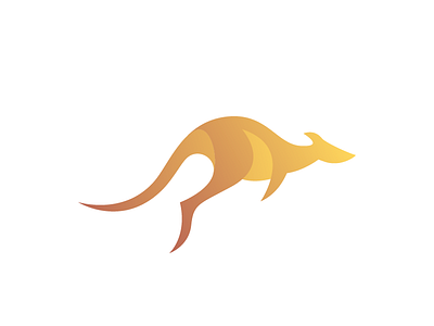 Day 16 - Kangaroo animal australia brand dailylogochallenge kangaroo logo logos orange