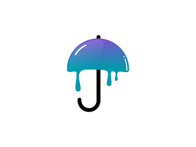 Day 19 - Umbrella color dailylogochallange fluid gradients. water liquid logos umbrella
